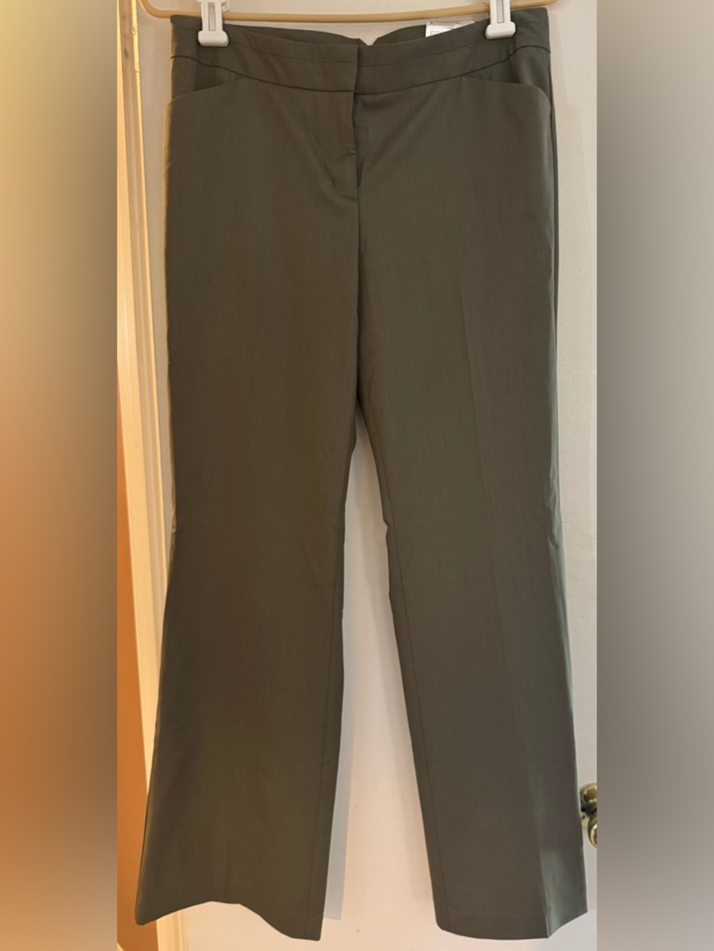 Express Olive Green Boot Cut Dress Pants